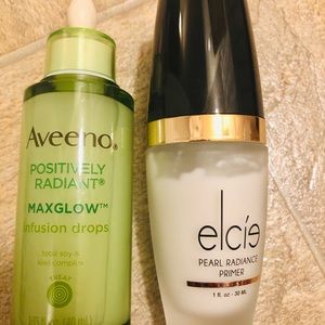 Elcie and Aveeno Skin care and primer